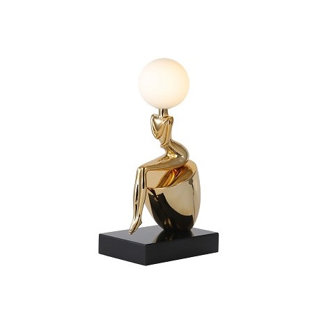 TLC 1121 GD ΕΠΙΤΡΑΠΕΖΙΑ ΛΑΜΠΑ ΧΡΥΣΗ  ΚΑΘΙΣΤΗ ΚΟΠΕΛΑ 1XG9