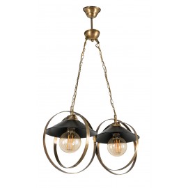 0103462 PDT 2062-2 # ΚΡΕΜ. 2/Φ  ΔΥΟ ΜΕΤΑΛΛΙΚΟΙ ΚΥΚΛΟΙ ΣΥΝΔΥΑΣΜΟΣ ΜΕ ΚΑΜΠΑΝΑ  Ε 27