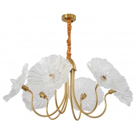 0104520 PDC 2046-6 # ΠΟΛΥΦΩΤΟ VINTAGE ΧΡΥΣΟ ΜΕ ΛΕΥΚΟ ΓΥΑΛΙ ΛΟΥΛΟΥΔΙ 6ΧΕ14