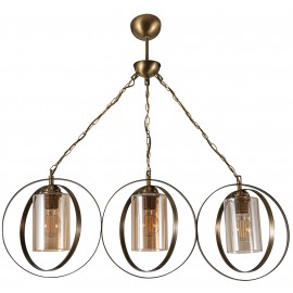 0103461 PDT 2063-3 # ΚΡΕΜ. 3/Φ ΔΥΟ ΜΕΤΑΛΛΙΚΟΙ ΚΥΚΛΟΙ ΚΑΙ ΚΥΛΙΝΔΡΙΚΟ ΓΥΑΛΙ Ε 27