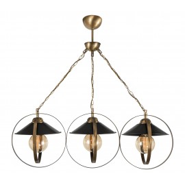 0103463 PDT 2062-3 # ΚΡΕΜ. 3/Φ ΔΥΟ ΜΕΤΑΛΛΙΚΟΙ ΚΥΚΛΟΙ ΣΥΝΔΥΑΣΜΟΣ ΜΕ ΚΑΜΠΑΝΑ  Ε 27