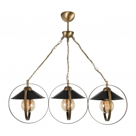 0103463 PDT 2062-3 # ΚΡΕΜ. 3/Φ ΔΥΟ ΜΕΤΑΛΛΙΚΟΙ ΚΥΚΛΟΙ ΣΥΝΔΥΑΣΜΟΣ ΜΕ ΚΑΜΠΑΝΑ  Ε 27