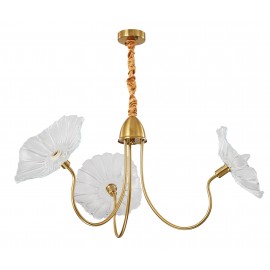 0104519 PDC 2046-3 # ΠΟΛΥΦΩΤΟ ΧΡΥΣΟ VINTAGE ΜΕ ΛΕΥΚΟ ΓΥΑΛΙ ΛΟΥΛΟΥΔΙ 3ΧΕ14