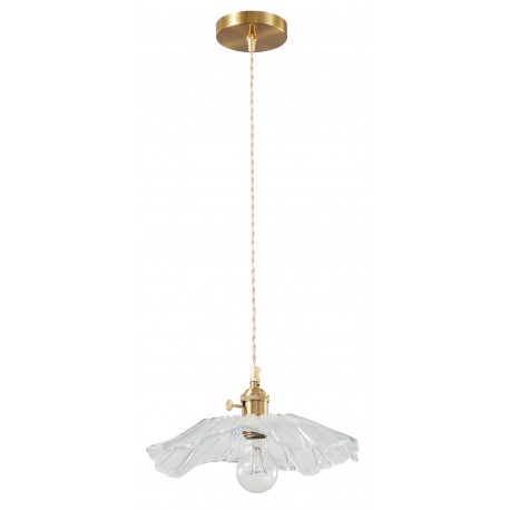 0084593 PDC 1488 1/Φ ΚΡΕΜΑΣΤΟ VINTAGE ME ΓΥΑΛΙ ΛΟΥΛΟΥΔΙ 1ΧΕ27