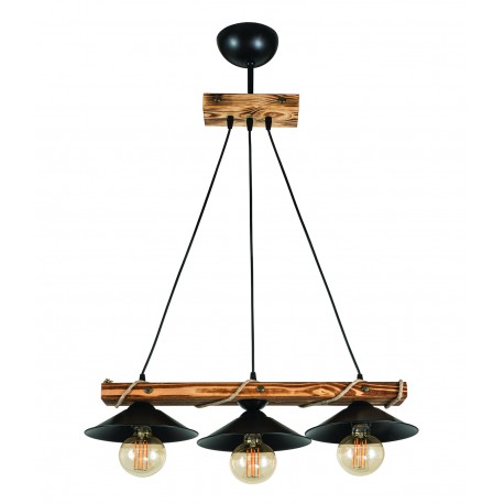 0103455 PDT 2060-3 ΡΑΓΑ ΞΥΛΙΝΗ ΜΕ ΚΑΜΠΑΝΑ ΚΑΠΕΛΟ 3xΕ-27