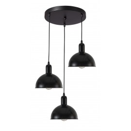 0101597 PDA 206-3 ΣΤΡΟΓΓΥΛΗ ΡΟΖΕΤΑ 3/Φ ΜΕ ΚΑΜΠΑΝΕΣ ΜΑΥΡΕΣ ΑΝΙΣΟΠΕΔΕΣ 3ΧΕ27