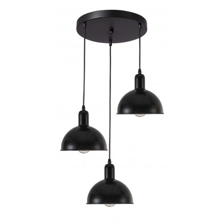 0101597 PDA 206-3 ΣΤΡΟΓΓΥΛΗ ΡΟΖΕΤΑ 3/Φ ΜΕ ΚΑΜΠΑΝΕΣ ΜΑΥΡΕΣ ΑΝΙΣΟΠΕΔΕΣ 3ΧΕ27