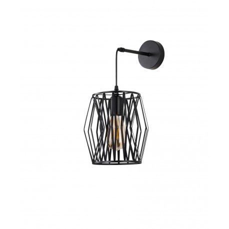 0304230 WLC 320 BK ΑΠΛΙΚΑ ΜΑΥΡΗ ΜΕΤΑΛΛΙΚΗ ΓΡΑΜΜΙΚΗ 1xE27