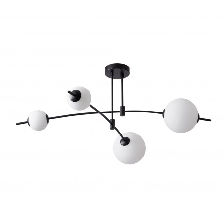 0064223 CCC 553-4 ΟΡΟΦΗΣ ΓΡΑΜΜΙΚΟ ΜΑΥΡΟΣ ΣΚΕΛΕΤΟΣ ΜΕ 4 ΦΟΥΣΚΕΣ LED 40W 3000K 2400 LMN