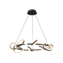 0104583 PDC 560-8  LED ΣΤΡΟΓΓΥΛΟ  ΜΕ  ΚΥΚΛΟΥΣ ΜΑΥΡΟ 72W 3000K 4200 LUM