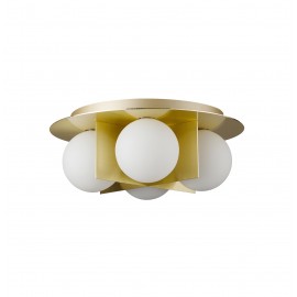 0064219 CCC 551 GD ΠΛΑΦΟΝΙΕΡΑ ΜΕΤΑΛΛΙΚΗ ΒΑΣΗ ROZ ΧΡΥΣO ΜΕ 4 ΜΠΑΛΕΣ 4xG9