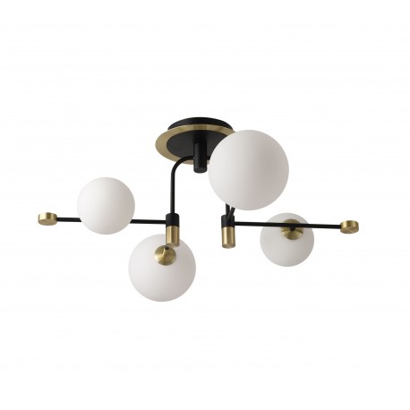 0064220 CCC 552-4 ΟΡΟΦΗΣ 4/Φ ΜΑΥΡΟΣ ΣΚΕΛΕΤΟΣ ΜΕ ΧΡΥΣΗ ΛΕΠΤΟΜΕΡΕΙΑ ΚΑΙ ΜΠΑΛΕΣ 4xG9 5W