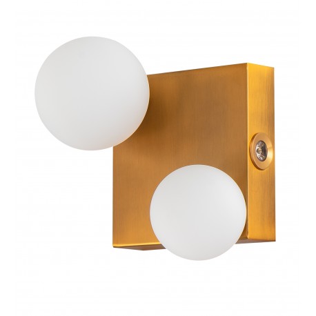 0304243 WLC 2487-2 ΑΠΛΙΚΑ ΤΕΤΡΑΓΩΝΗ ΟΞΥΝΤΕ ΜΕ ΔΥΟ ΓΛΟΜΠΟΥΣ ΟΠΑΛΙΝΑ 2xG9 + LED ΣΠΟΤ