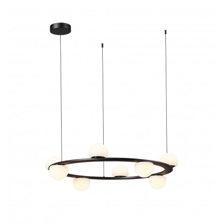 0104589 PDC 565-8 ΠΟΛΥΦΩΤΟ 8/Φ LED ΜΑΥΡΟ ΜΕ ΓΛΟΜΠΟΥΣ 8x7W 3000K 3300 LUM