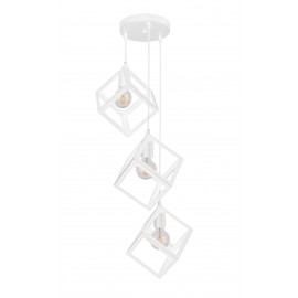 0104572 PDC 1249-3 WH CHN  ΡΟΖΕΤΑ ΜΕΤΑΛΙΚΗ 3/Φ ΜΕ ΚΡΕΜΑΣΤΟΥΣ ΛΕΥΚΟΥΣ  ΚΥΒΟΥΣ 3ΧΕ27