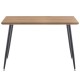 14320047 Τραπέζι Τραπεζαρίας ArteLibre MINOS Sonoma/Μαύρο Μέταλλο/Μοριοσανίδα 120x70x75cm Φυσικό/Sonoma/Μαύρο