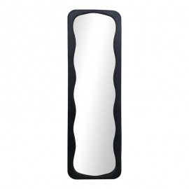 233-000046 Καθρέπτης δαπέδου Lezour pakoworld βελούδο σε μαύρη απόχρωση 50x5x170εκ