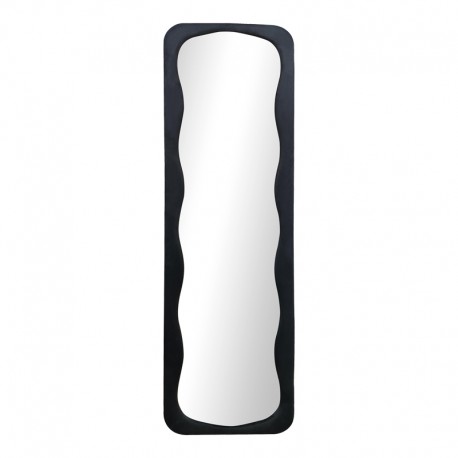 233-000046 Καθρέπτης δαπέδου Lezour pakoworld βελούδο σε μαύρη απόχρωση 50x5x170εκ