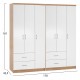 ΝΤΟΥΛΑΠΑ 6ΦΥΛΛΗ CAESAR HM21236.02 ΜΕΛΑΜΙΝΗ SONAMA & ΛΕΥΚΟ 180x42,5Χ181Υεκ.