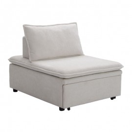 Ε9403,2 FRANNIE Πολυθρόνα (Καρέκλα) - Κρεβάτι, Σαλονιού-Καθιστικού, Ύφασμα Μπεζ