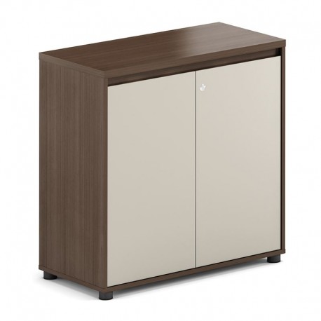 ΕΟ805,1 CONCEPT Ντουλάπι Γραφείου Χαμηλό Δίφυλλο, Απόχρωση Καρυδί - Μπεζ