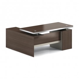 ΕΟ804,2 CONCEPT Γραφείο Αναστρέψιμη Γωνία, Απόχρωση Καρυδί - Μπεζ