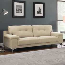 Ε965,34 NOTE Kαναπές Σαλονιού - Καθιστικού 3Θέσιος, Ύφασμα Water Repellent Μπεζ