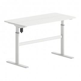 ΕΟ4397,2 LEVEL Γραφείο Η/Υ Ηλεκτρικό Ρυθμιζόμενο, Πολλαπλών επιλογών ύψους, Άσπρο