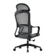 ΕΟ572,2 BF3010 Πολυθρόνα Γραφείου Διευθυντή, Mesh Μαύρο, Ύφασμα Γκρι