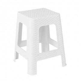 Ε3991,1 SQUARE Σκαμπό Βοηθητικό Κήπου- Μπάνιου Στοιβαζόμενο, PP Απόχρωση Άσπρο