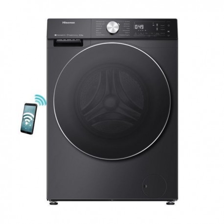 Hisense WF5S1045BB Πλυντήριο Ρούχων 10.5kg με Τεχνολογία Ατμού 1400 Στροφών Smart ConnectLife Μαύρο A