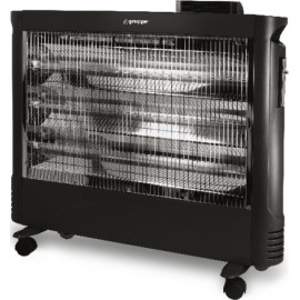 Gruppe NGF-24IFR Black Σόμπα Χαλαζία 2400W με Θερμοστάτη και Ανεμιστήρα