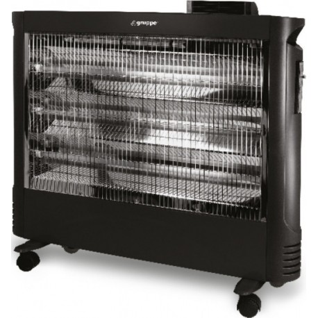 Gruppe NGF-24IFR Black Σόμπα Χαλαζία 2400W με Θερμοστάτη και Ανεμιστήρα