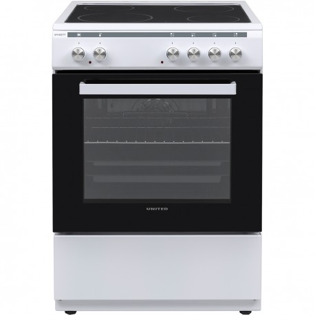 United UFV-68277T Κουζίνα 69lt με Κεραμικές Εστίες Π60εκ. Λευκή A