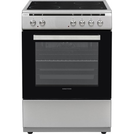 United UFV-68279T Κουζίνα 69lt με Κεραμικές Εστίες Π60εκ. Inox A