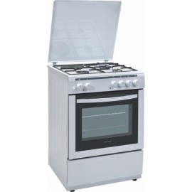 United UFG60301 Κουζίνα 65lt με Εστίες Υγραερίου & Ρεύματος Π60εκ. Λευκή A