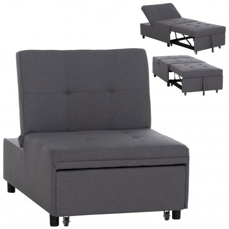 ΠΟΛΥΘΡΟΝΑ-ΚΡΕΒΑΤΙ LIBRE HM3295.01 ΓΚΡΙ ΥΦΑΣΜΑ 75x106x87Υεκ.