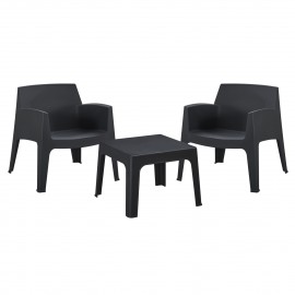 ΣΕΤ LOUNGE 3ΤΜΧ SLEEK HM21274.02 ΜΑΥΡΟ ΠΟΛΥΠΡΟΠΥΛΕΝΙΟ