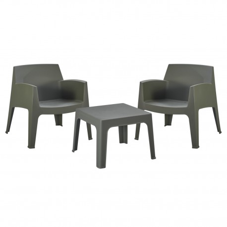 ΣΕΤ LOUNGE 3ΤΜΧ SLEEK HM21274.05 DARK OLIVE GREEN ΠΟΛΥΠΡΟΠΥΛΕΝΙΟ