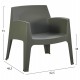 ΣΕΤ LOUNGE 3ΤΜΧ SLEEK HM21274.05 DARK OLIVE GREEN ΠΟΛΥΠΡΟΠΥΛΕΝΙΟ