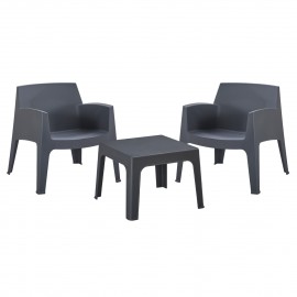 ΣΕΤ LOUNGE 3ΤΜΧ SLEEK HM21274.10 ΓΚΡΙ ΠΟΛΥΠΡΟΠΥΛΕΝΙΟ