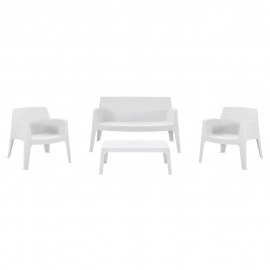 ΣΕΤ LOUNGE 4ΤΜΧ SLEEK HM21275.01 ΛΕΥΚΟ ΠΟΛΥΠΡΟΠΥΛΕΝΙΟ