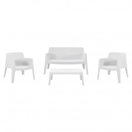 ΣΕΤ LOUNGE 4ΤΜΧ SLEEK HM21275.01 ΛΕΥΚΟ ΠΟΛΥΠΡΟΠΥΛΕΝΙΟ