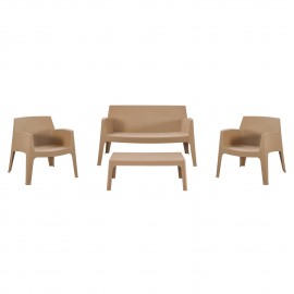 ΣΕΤ LOUNGE 4ΤΜΧ SLEEK HM21275.03 ΚΑΠΟΥΤΣΙΝΟ ΠΟΛΥΠΡΟΠΥΛΕΝΙΟ