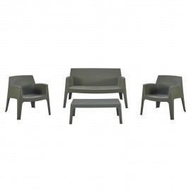 ΣΕΤ LOUNGE 4ΤΜΧ SLEEK HM21275.05 DARK OLIVE GREEN ΠΟΛΥΠΡΟΠΥΛΕΝΙΟ