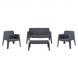 ΣΕΤ LOUNGE 4ΤΜΧ SLEEK HM21275.10 ΓΚΡΙ ΠΟΛΥΠΡΟΠΥΛΕΝΙΟ