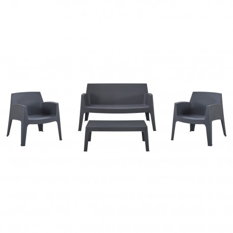 ΣΕΤ LOUNGE 4ΤΜΧ SLEEK HM21275.10 ΓΚΡΙ ΠΟΛΥΠΡΟΠΥΛΕΝΙΟ
