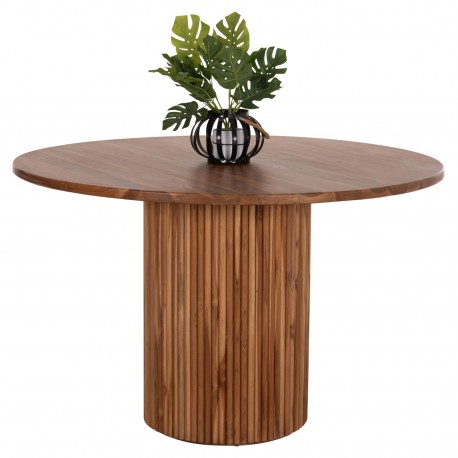 ΤΡΑΠΕΖΙ ΤΡΑΠΕΖΑΡΙΑΣ ΣΤΡΟΓΓΥΛΟ RODER HM9896 ΞΥΛΟ ΤΕΑΚ- 3εκ. πάχος επιφ.- Φ130x79,5Υεκ