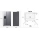 Samsung RS80F64KEFEF Ψυγείο Ντουλάπα 640lt Total NoFrost Υ178.4xΠ91.2xΒ72.6εκ. Μαύρο Ε