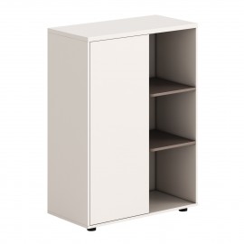 ΝΤΟΥΛΑΠΙ/ΒΙΒΛΙΟΘΗΚΗ NEWLINE HM18283 ΜΕΛΑΜΙΝΗ ΛΕΥΚΗ & ΑΝΟΙΧΤΟ ΚΑΦΕ 80x40x110Υεκ.